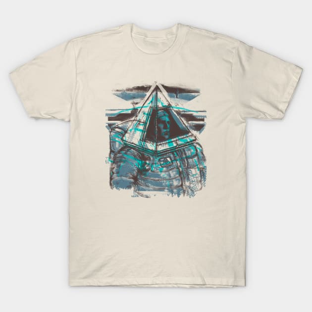 Cosmic Egypt Spaceman T-Shirt by andrewstoveken